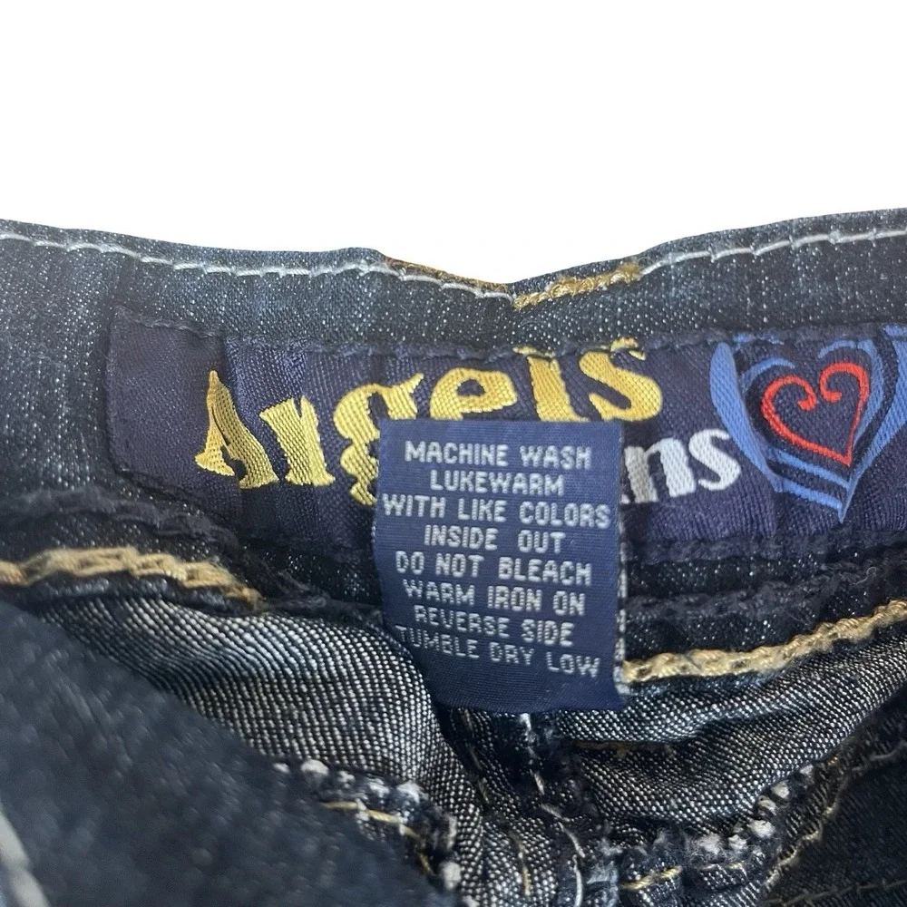 Y2K Angels Low Rise Bootcut Jeans Flap Pocket Size 15 Dark Wash‎